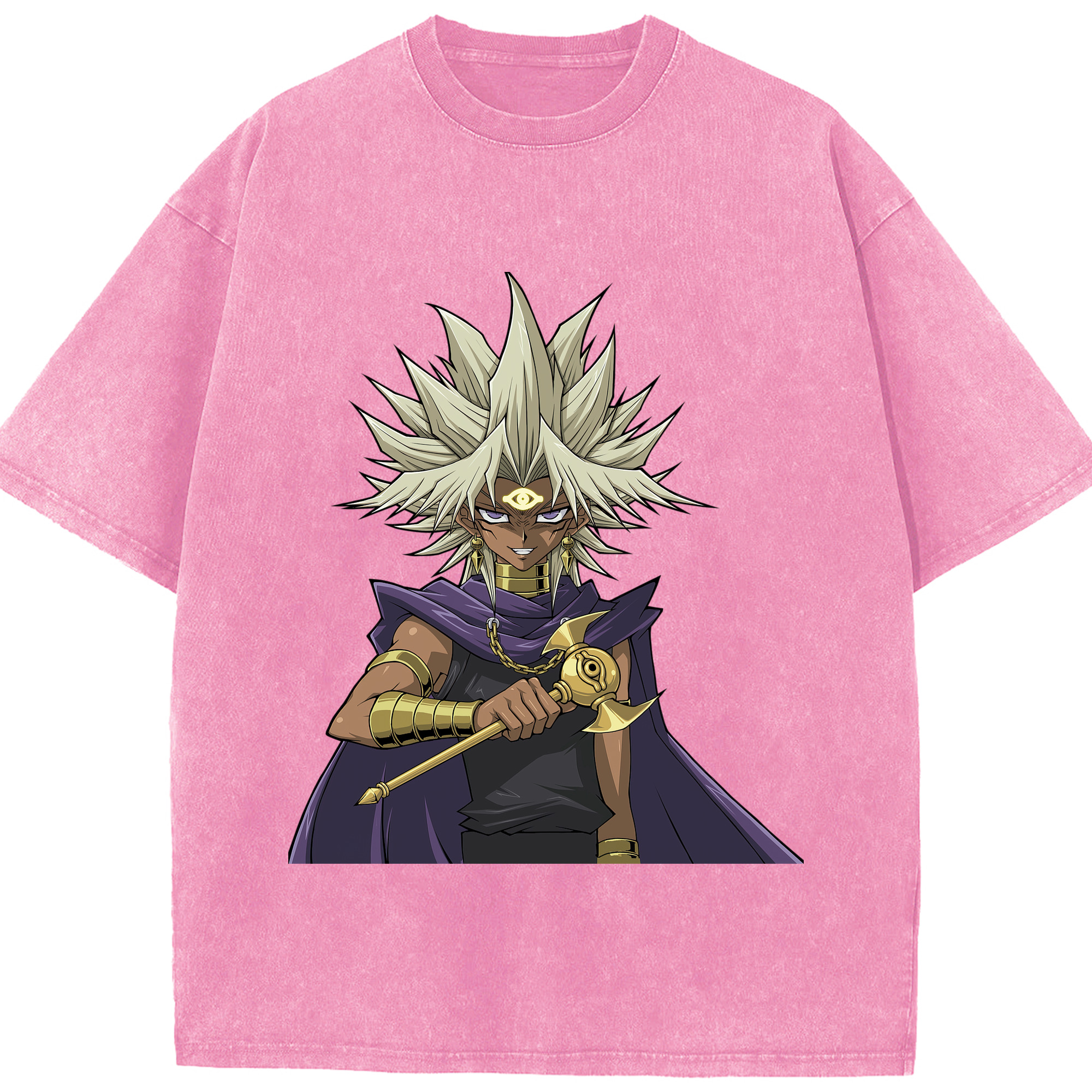 （画像用） 遊☆戯☆王 Yu-Gi-Oh! 綿100% ヴィンテージ風 半袖Tシャツ（フロントプリント）